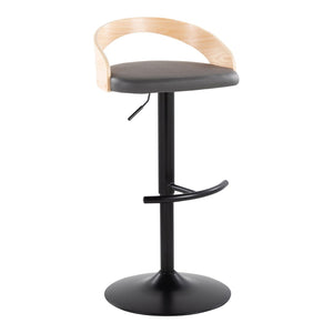 English Elm Adjustable Swivel Barstools Set of 3 Faux Leather Metal Wood Counter Height B202S02025