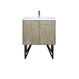 English Elm Rustic Acacia Bath Vanity With Cultured Marble Top & Chrome Faucet - Compact Storage Solution! B2731P259669-GIGA