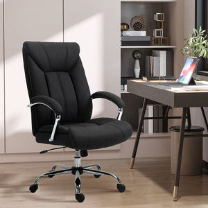 English Elm Vinsetto High Back Office Chair With Lumbar Support, Adjustable Height, & Modern Style For Comfort W2225P217518-GIGA
