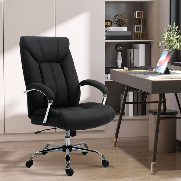 English Elm Vinsetto High Back Office Chair With Lumbar Support, Adjustable Height, & Modern Style For Comfort W2225P217518-GIGA