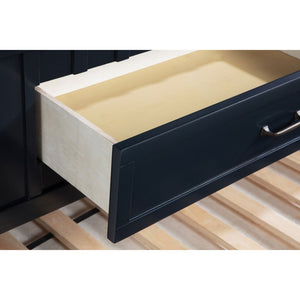 English Elm Starboard Twin Captain Bed with Trundle Storage Drawers and Guardrails for Kids B062S01453