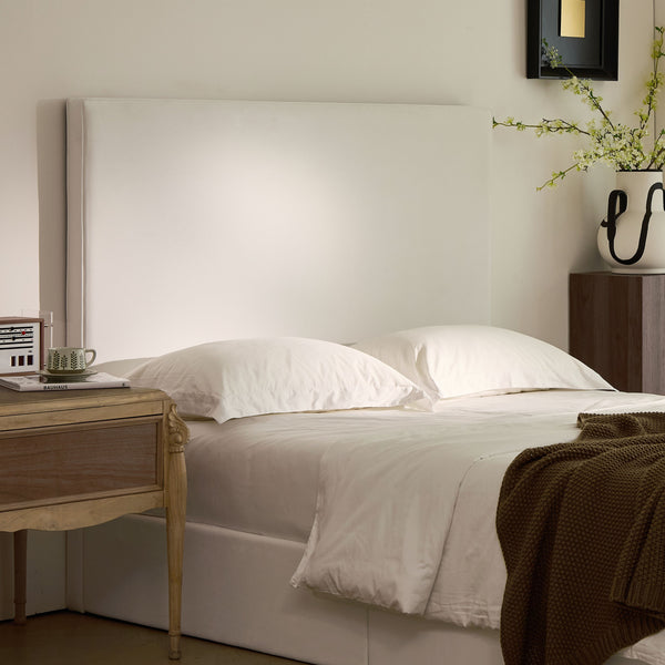 English Elm Lucas Tall Headboard Upholstered Bed - 52” Elegant Coconut Micro Suede – No Box Spring Needed & Easy Setup! B083P373030
