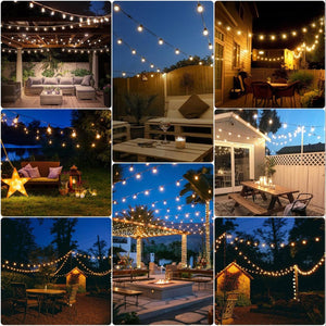 English Elm 197ft Outdoor Led String Lights 100 G40 Shatterproof Bulbs Warm Amber Patio Glow W1340P425345