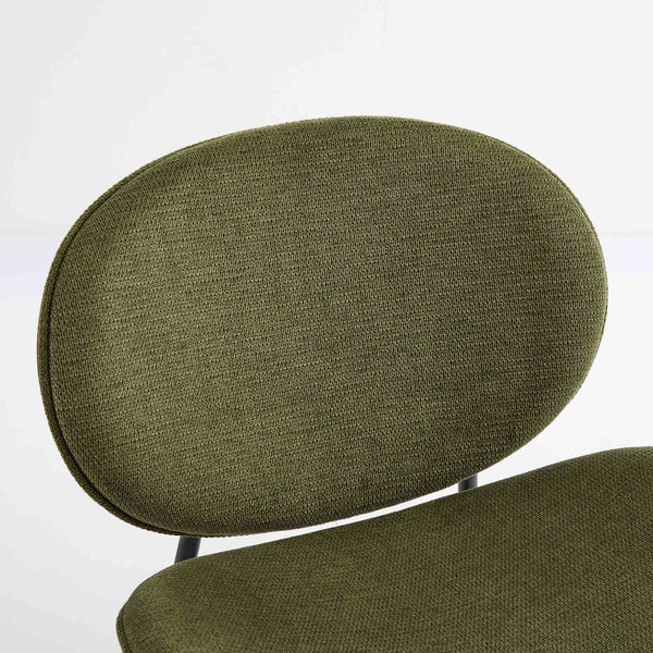 English Elm Mid-Century Shell Chair with Walnut Wood Grain Veneer, Wide Curved Seat, Durable Metal Legs, 330lb Capacity Green W1143P214256