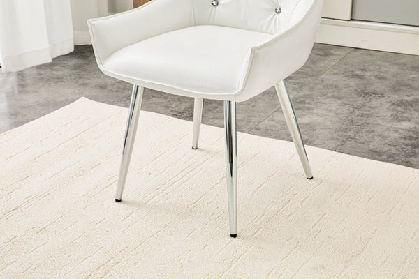 English Elm Crocodile Textured Pu Leather Accent Chair Diamond Tufted with Chrome Metal Legs W3493P456345