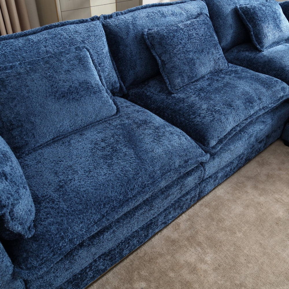 English Elm United We Win 112" L-Shaped Oversized Sectional Sofa - Modern Boucle Cloud Couch With Memory Foam! W1568S00184-GIGA