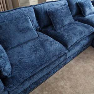 English Elm United We Win 112" L-Shaped Oversized Sectional Sofa - Modern Boucle Cloud Couch With Memory Foam! W1568S00184-GIGA