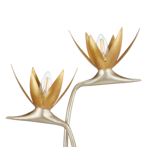 Paradiso Contemporary Gold & Silver Table Lamp Inspired by Nature - Elegant Design for Your Space