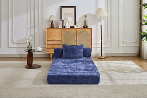 English Elm Compression Sofa Bed - Versatile Chenille Floor Sofa With Modular Design For Living Room & Dorms W3723P345646