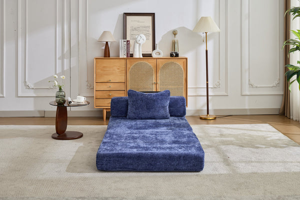 English Elm Compression Sofa Bed - Versatile Chenille Floor Sofa With Modular Design For Living Room & Dorms W3723P345646