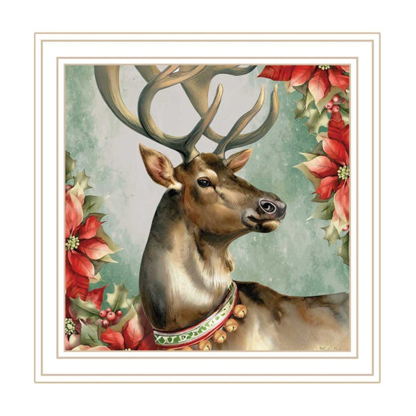 English Elm Trendy Decor 4u Old World Holiday Reindeer 2 Piece Framed Art Set for Home B067P252301