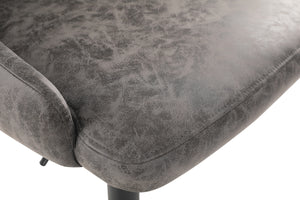 OSP Home Furnishings Sylmar Height Adjustable Stool Charcoal