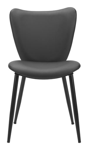 Zuo Modern Prestige Dining Chair Set Of 2 – Chic Design With Plush Comfort For Modern Dining Spaces Black 100% Polyurethane,Plywood,Steel 110289-zuo-modern