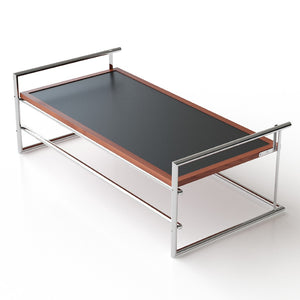 English Elm Rio Bauhaus Flip Top Coffee Table Solid Wood and Steel for Modern Apartment Living W3318P308508