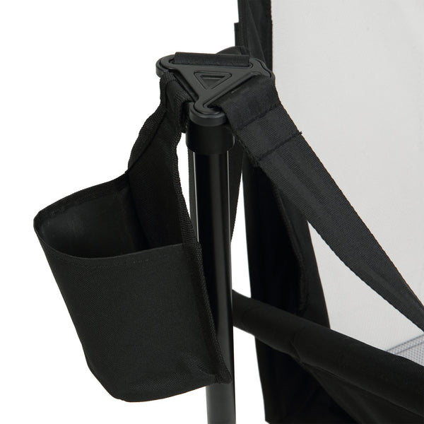 English Elm Hammock Camping Chair - Portable Rocking Recliner With Adjustable Back, Pillow & Cup Holder, Black W640P147218