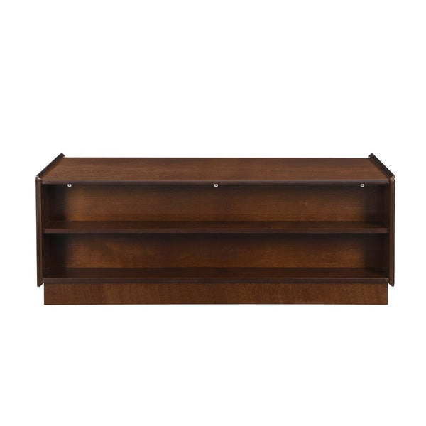 English Elm U-Can Stylish Rectangle Coffee Table With 4 Drawers & 2 Shelves, Elegant Fluted Design For Living Room N724P286421D-GIGA