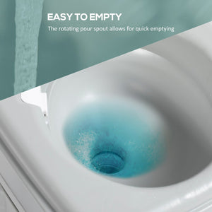English Elm Outsunny Portable Toilet For Camping & Travel, 5.3 Gallon, Anti-Leak Pump, Level Indicator & More! W2225P200494-GIGA