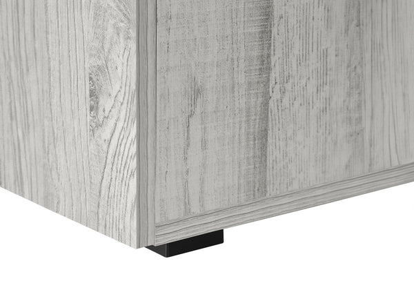 English Elm Computer Desk With Configurable Storage, Modern Grey Laminate & Black Metal, Ideal For Home Office B2710P219937