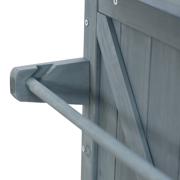 English Elm K&K Outdoor Kitchen Island Rolling Bar Cart with 1.2" Stainless Steel Top, Ample Storage, Wheels and Spice Rack Grey+Blue WF532198AAG