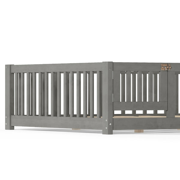 English Elm Twin Xl White Iron Loft Bed with Guardrails and Ladder for Dorm or Teen Room W1580P433579