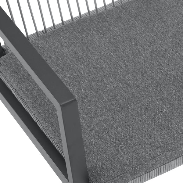 English Elm Christopher Knight Home® - Outdoor Dining Set - Modern Aluminum Table & 6 Comfortable Rope-Woven Chairs For Patio Elegance N768P196697G_66959.00BLK