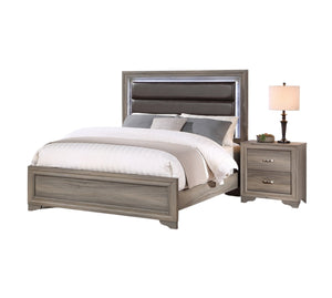 English Elm Modern 1pc Nightstand Compact Wooden Bedside Table with 2 Drawers — Space-Saving Stylish Storage B011P197293