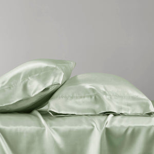 English Elm 6 Luxury Queen Sheet Set Satin 100% Polyester 90GSM Smooth Wrinkle-Resistant Deep Pocket Bedding Sage 11.81 L x 9.84 W x 3.94 H B035P319700