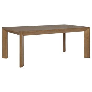 English Elm Natural Brown Ash Veneer Rectangular Dining Set with Six Ladder Back Upholstered Chairs B062S01818