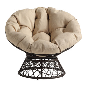 OSP Home Furnishings Papasan Chair Cream