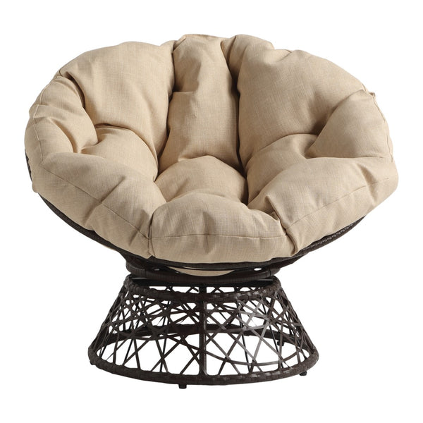 OSP Home Furnishings Papasan Chair Cream