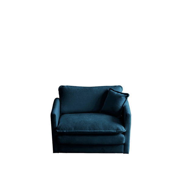 English Elm Comfy Deep Seat Chenille Armchair with Foam Cushion for Cozy Living Room Reading W714S01574