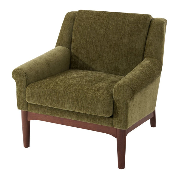 English Elm Modern Boucle Accent Chair Sculpted Flared Arms Birch Legs Mid-century Living Room N723P426251G