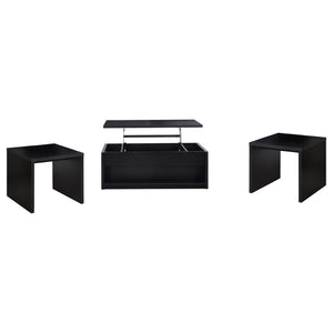 English Elm Nuberg Driftwood Gray Living Room Coffee and End Table Set with Storage Shelves B062S01579