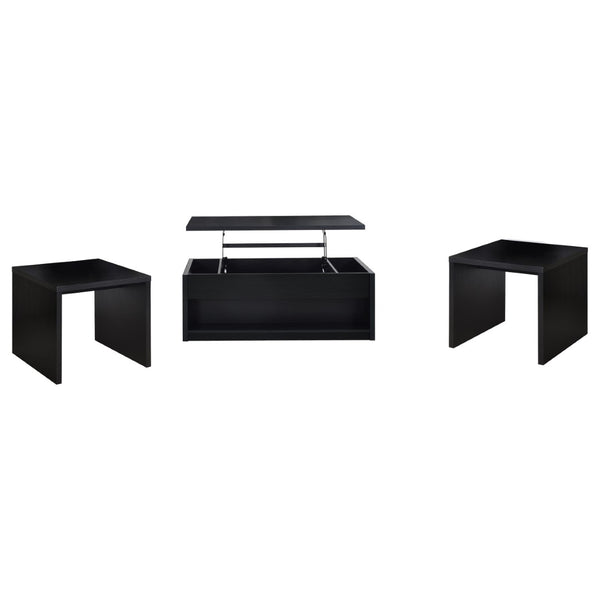 English Elm Nuberg Driftwood Gray Living Room Coffee and End Table Set with Storage Shelves B062S01579