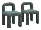 Arum Dining Chair - Set of 2 Snowy Green 109988 Zuo Modern