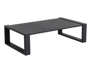 Sunpan Grado Coffee Table – Modern Outdoor Design with Durable Powder Coated Aluminum for All Elements