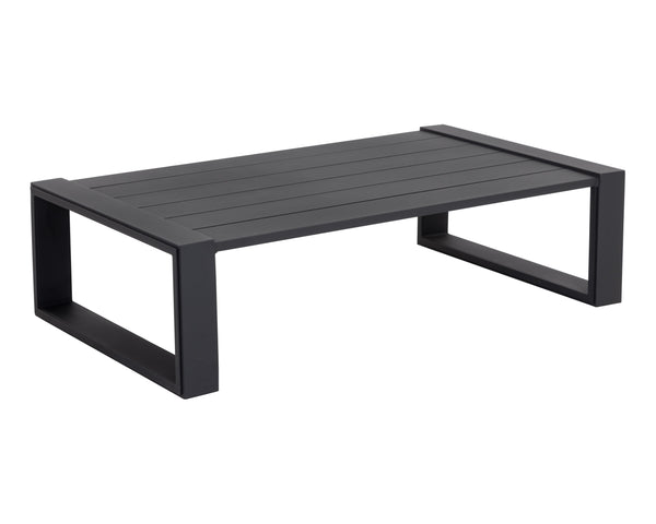 Sunpan Grado Coffee Table – Modern Outdoor Design with Durable Powder Coated Aluminum for All Elements