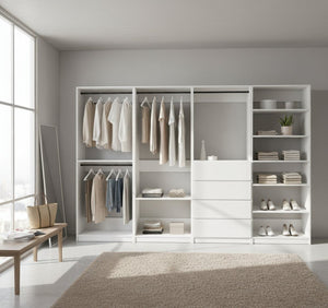 English Elm Prosper Elegant Freestanding Walk-In Wood Closet System - Versatile Storage & Stylish Design For Modern Homes B040S00136-GIGA