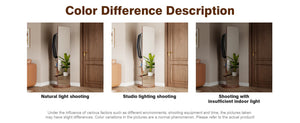 English Elm 360° Swivel Full Length Mirror with Coat Hooks Solid Rubberwood Frame Bedroom Entryway W2987P225479