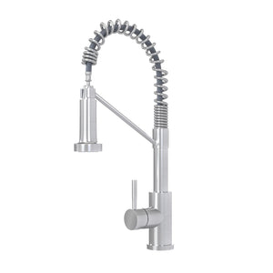 English Elm Bothwa Pull Down Kitchen Faucet with Stainless Steel Spout and Ceramic Cartridge Control Brushed Nickel B2724P262354
