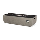 Christopher Knight Home® - Noble House - Adio Outdoor 50,000 Btu Lightweight Concrete and Ceramic Rectangular Fire Pit (No Tank Holder), Light Gray and Black