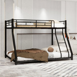 English Elm Twin Over Full Metal Bunk Bed - Heavy-Duty Frame With Guardrail, Usb Charging & Led Light For Teens W1935P279722-GIGA