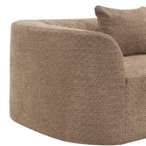 English Elm Christopher Knight Home® - 116" Modern Curved Sectional Sofa with Plush Pearl Upholstery, High-Density Sponge, Chaise Lounge Seating Harmony Camel N767P263923A