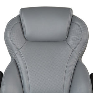 OSP Home Furnishings Exec Bonded Leather High Back Office Chair with Lumbar Support and Ergonomic Tilt Grey EC91150-EC42