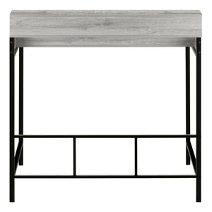 English Elm Computer Desk with Hutch and Shelves, 48" Workstation with Sturdy Metal Frame for Home Office Use Grey 51 L x 26 W x 7 H B2710P219906