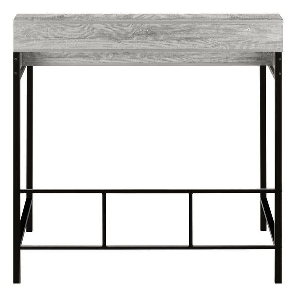 English Elm Computer Desk with Hutch and Shelves, 48" Workstation with Sturdy Metal Frame for Home Office Use Grey 51 L x 26 W x 7 H B2710P219906