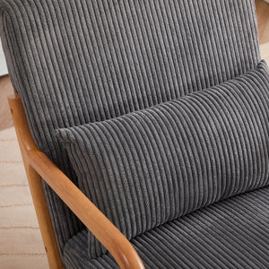 English Elm Mid-Century Accent Chair & Coffee Table Set - Vintage Luxury Design For Cozy Living Spaces & Relaxation W2989P362780