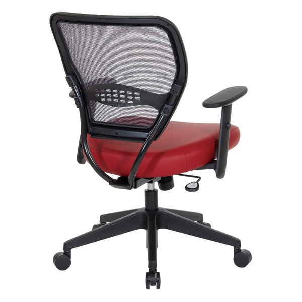 OSP Home Furnishings Airgrid® Mesh Back Ergonomic Manager Chair with Lumbar Support and Padded Contour Seat 5500-R100