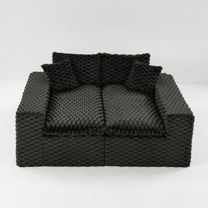 English Elm Luxury Turtle Velvet Multifunctional Sofa - Modular 4-Seat Design, Ergonomic Sponge Cushions, 400lbs Capacity, Stylish Living Room Centerpiece W3371S00035