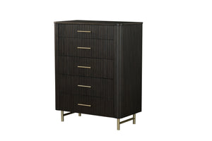 English Elm Clayten Espresso Finish Chest with Dovetail Drawers, Smooth Metal Glides, 170lb Capacity, Durable B2726P266478